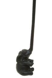 Orsina Fauna Black Elephant Toilet Roll Holder - thumbnail 6