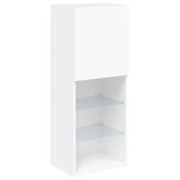 Berkfield Home TV Cabinet with LED Lights White 40.5x30x102 cm - thumbnail 7