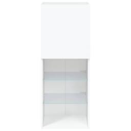 Berkfield Home TV Cabinet with LED Lights White 40.5x30x102 cm - thumbnail 9