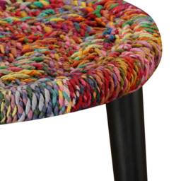 Berkfield Home Beautiful Coffee Table Set 2 Pieces Chindi Weave Details Multicolour - thumbnail 8