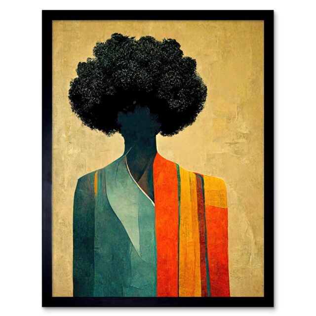 "Artery8 Wall Art Print Modern Abstract African Tribal Art Framed in Black - Size: W12"" x H16""" - image 1