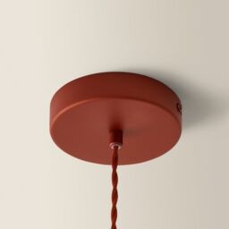 ValueLights Akira Pleated Single Drop Ceiling Pendant Light with LED Bulb in Burnt Orange - thumbnail 4