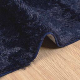 Berkfield Home Shaggy Rug High Pile NAVARRA Navy 200x200 cm Polyester in Blue - Size: Medium - thumbnail 5