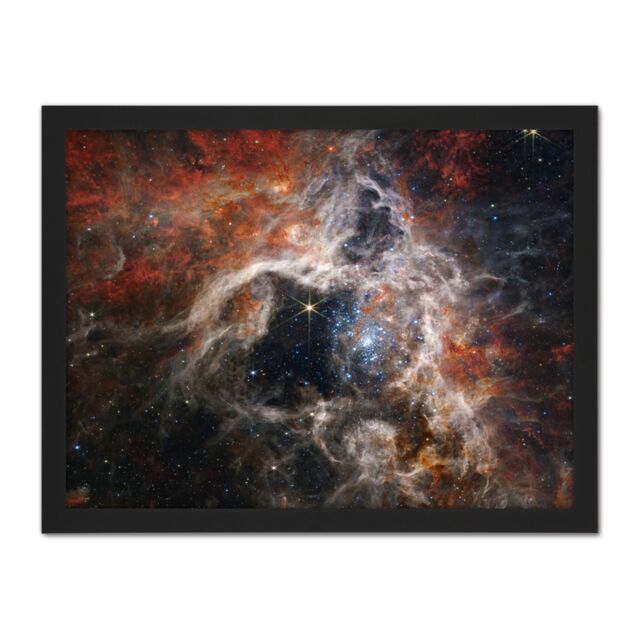 "Artery8 Wall Art Print NASA James Webb Space Telescope NIRCam A Cosmic Tarantula 30 Doradus NGC 2070 Large Framed Wall Décor Art - Size: W18"" x H24""" - image 1