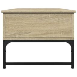 Berkfield Home Coffee Table Sonoma Oak 100x50x40 cm Engineered Wood & Metal in Brown - Size: 100 x 50 x 40 cm - thumbnail 6