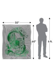 Harry Potter Slytherin S Logo Officially Licensed Silky Touch Super Soft Throw Blanket 152x127 cm in White - thumbnail 5