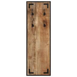 Berkfield Home Coat Rack 35x8x110 cm Solid Rough Wood Mango in Brown - Size: 35 x 8 x 110 cm