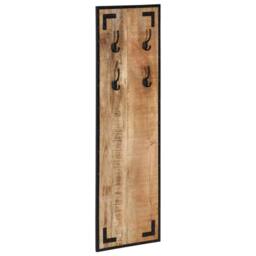 Berkfield Home Coat Rack 35x8x110 cm Solid Rough Wood Mango in Brown - Size: 35 x 8 x 110 cm - thumbnail 9