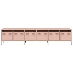 Berkfield Home TV Cabinet Pink 202x39x43.5 cm Cold-rolled Steel - thumbnail 5