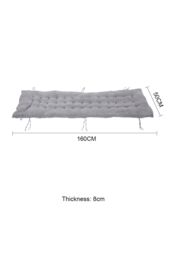 Living and Home 160x50cm Sherpa Fleece Lounge Cushion Warm Seat Pad Cosy Home Decor in Grey - Size: 160x50 cm - thumbnail 4