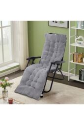 Living and Home 160x50cm Sherpa Fleece Lounge Cushion Warm Seat Pad Cosy Home Decor in Grey - Size: 160x50 cm - thumbnail 3