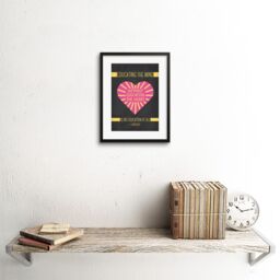"Artery8 Wall Art Print Education Teacher Mind Heart Aristotle Pink Framed in Black - Size: W7"" x H9""" - thumbnail 2
