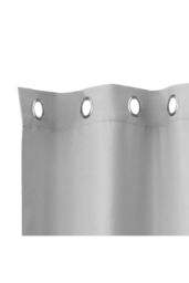H&O Direct 132cm L x 274cm W Garden Gazebo Sun Shade Curtains Waterproof UV Blocking - Premium Privacy Screens with Grommets, Grey - thumbnail 4