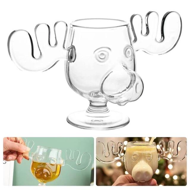 SPETLEK Christmas Vacation Glass Moose Cup 1 Pcs in Clear - image 1
