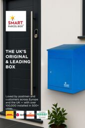 Homescapes Smart Parcel Box® Medium Front Access Secure Delivery Box in Blue - thumbnail 2