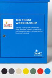 Homescapes Smart Parcel Box® Medium Front Access Secure Delivery Box in Blue - thumbnail 7