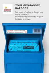 Homescapes Smart Parcel Box® Medium Front Access Secure Delivery Box in Blue - thumbnail 6