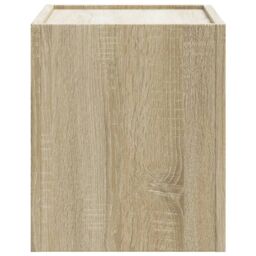 Berkfield Home Wall-mounted Bedside Cabinet Sonoma Oak 45x30x35 cm in Brown - Size: 45 x 30 x 35 cm - thumbnail 5