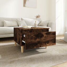 Berkfield Home Side Tables 2 pcs Smoked Oak 50x46x35 cm Engineered Wood in Brown - Size: 50 x 46 x 35 cm - thumbnail 4