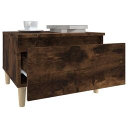 Berkfield Home Side Tables 2 pcs Smoked Oak 50x46x35 cm Engineered Wood in Brown - Size: 50 x 46 x 35 cm - thumbnail 6