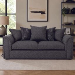 Furnishings For Less UK Byron Dundee Chenille Fabric Sofa Set 3 & 2 Seater sofa Grey or Light Grey - thumbnail 7