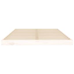 Berkfield Home Beautiful Bed Frame without Mattress White 120x200 cm Solid Wood Pine - Size: Small Double - thumbnail 5