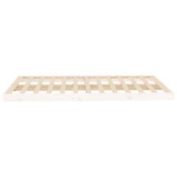 Berkfield Home Beautiful Bed Frame without Mattress White 120x200 cm Solid Wood Pine - Size: Small Double - thumbnail 6