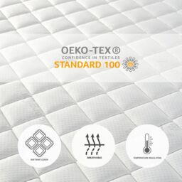 Aspire Kids Memory Foam Hybrid Mattress with OEKO-TEX fabric in White - Size: Small Double - thumbnail 3