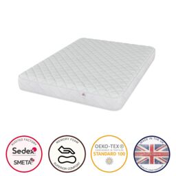 Aspire Kids Memory Foam Hybrid Mattress with OEKO-TEX fabric in White - Size: Small Double - thumbnail 2