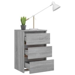 Berkfield Home Bed Cabinet Grey Sonoma 40x35x62.5 cm Engineered Wood - thumbnail 6