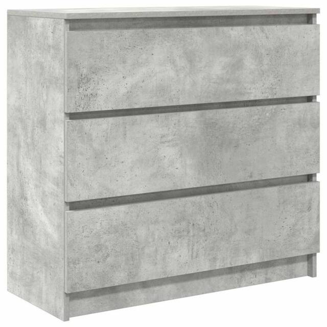 Berkfield Home Sideboard Concrete Grey 80x35x76 cm Engineered Wood - Size: 80 x 35 x 76 cm - image 1