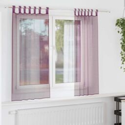 Berkfield Home Voile Curtains with Loops 2 pcs Purple 140x175 cm