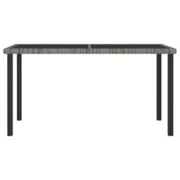 Berkfield Home 5 Piece Outdoor Dining Set Poly Rattan Grey - thumbnail 4