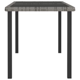 Berkfield Home 5 Piece Outdoor Dining Set Poly Rattan Grey - thumbnail 5