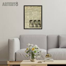 "Artery8 Assassination Kennedy JFK Harvey Oswald Framed Canvas Wall Art Print in Beige - Size: W12"" x H16""" - thumbnail 3