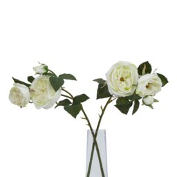 Love Lace White Charity Rose Artificial Flower - thumbnail 3