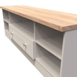 Ready Assembled 2 U Norton Wide 1 Drawer TV & Media Unit (Ready Assembled) in Taupe - Size: Large - thumbnail 4