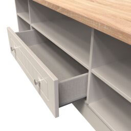 Ready Assembled 2 U Norton Wide 1 Drawer TV & Media Unit (Ready Assembled) in Taupe - Size: Large - thumbnail 5