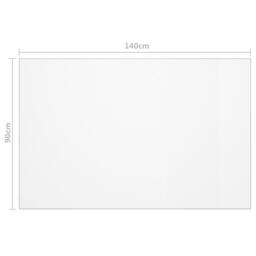 Berkfield Home Table Protector Matt 140x90 cm 2 mm PVC in Clear - thumbnail 6