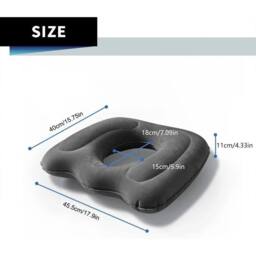 NESTLUNE Inflatable Ring Cushion Medical Vinyl Hemorrhoid Relief in Grey - Size: 100 cm x 190 cm - thumbnail 2