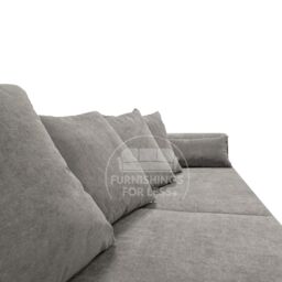 Furnishings For Less UK Casper Chenille Large 5 Seater L Shaped Corner Sofa Left Hand Facing in Grey - thumbnail 5