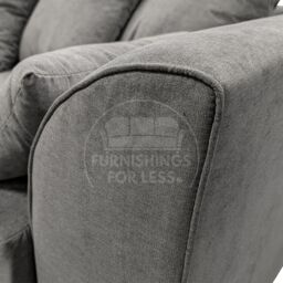 Furnishings For Less UK Casper Chenille Large 5 Seater L Shaped Corner Sofa Left Hand Facing in Grey - thumbnail 8