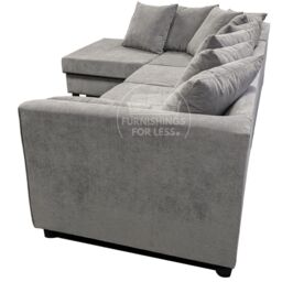 Furnishings For Less UK Casper Chenille Large 5 Seater L Shaped Corner Sofa Left Hand Facing in Grey - thumbnail 7