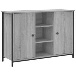 Berkfield Home Sideboard Grey Sonoma 100x35x70 cm Engineered Wood - Size: 100 x 35 x 70 cm - thumbnail 3