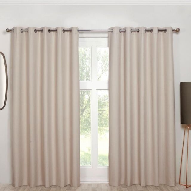 Sundour Cosmos Eyelet Curtains in Natural - Size: 168 cm width x 229 cm drop - image 1