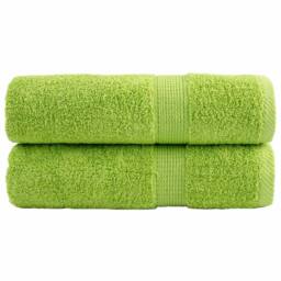 Berkfield Home Premium Shower Towels SOLUND 2 pcs Apple Green 70x140 cm 600 gsm - thumbnail 2