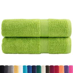 Berkfield Home Premium Shower Towels SOLUND 2 pcs Apple Green 70x140 cm 600 gsm - thumbnail 1