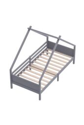 Living and Home 197x97x153cm Grey Core Board Cabin Pine Bed - Size: 197 x 97 x 153 cm - thumbnail 5
