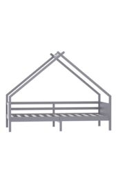 Living and Home 197x97x153cm Grey Core Board Cabin Pine Bed - Size: 197 x 97 x 153 cm - thumbnail 4