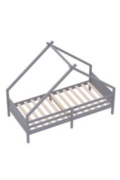 Living and Home 197x97x153cm Grey Core Board Cabin Pine Bed - Size: 197 x 97 x 153 cm - thumbnail 3